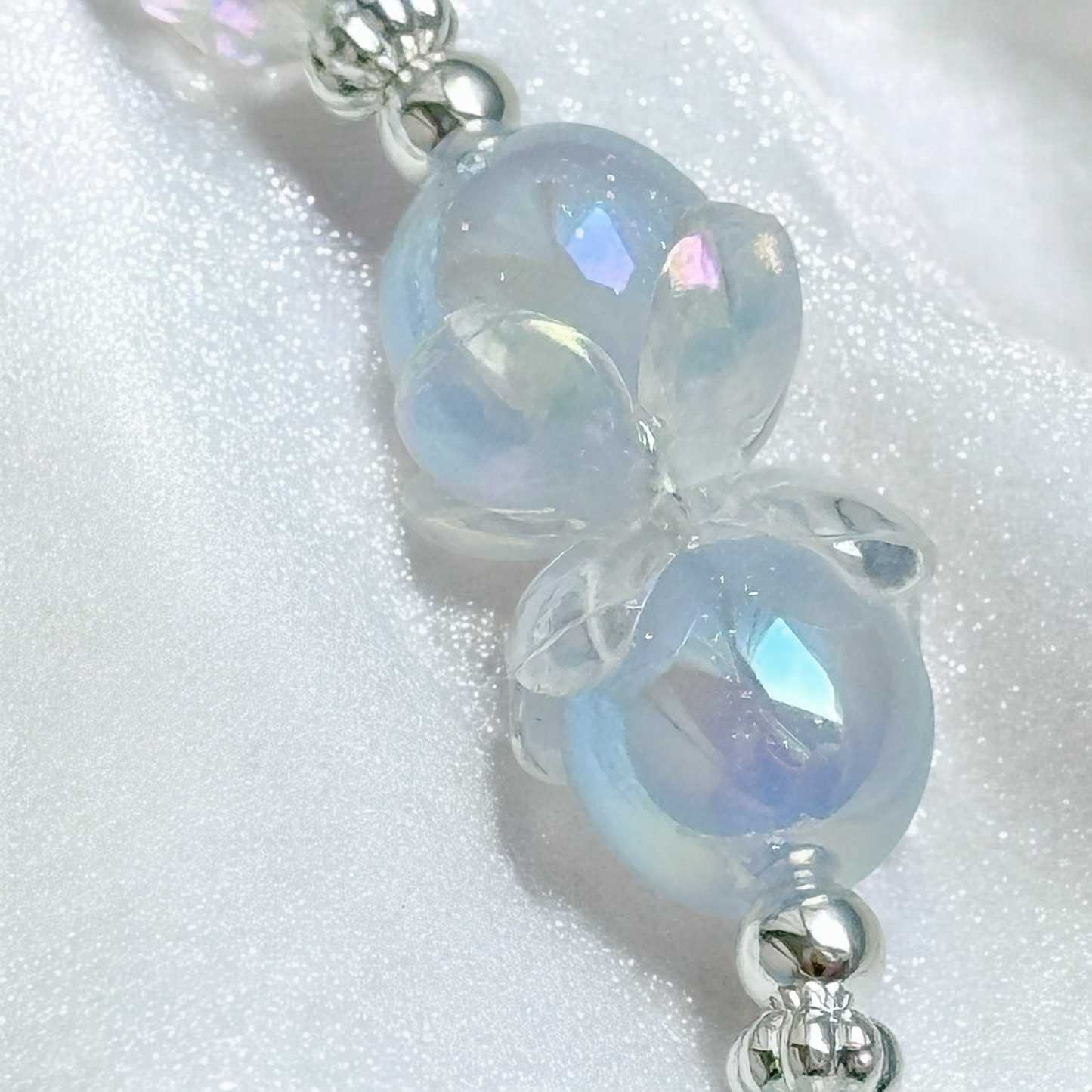 Blue Blossom in Aquamarine & Clear Quartz