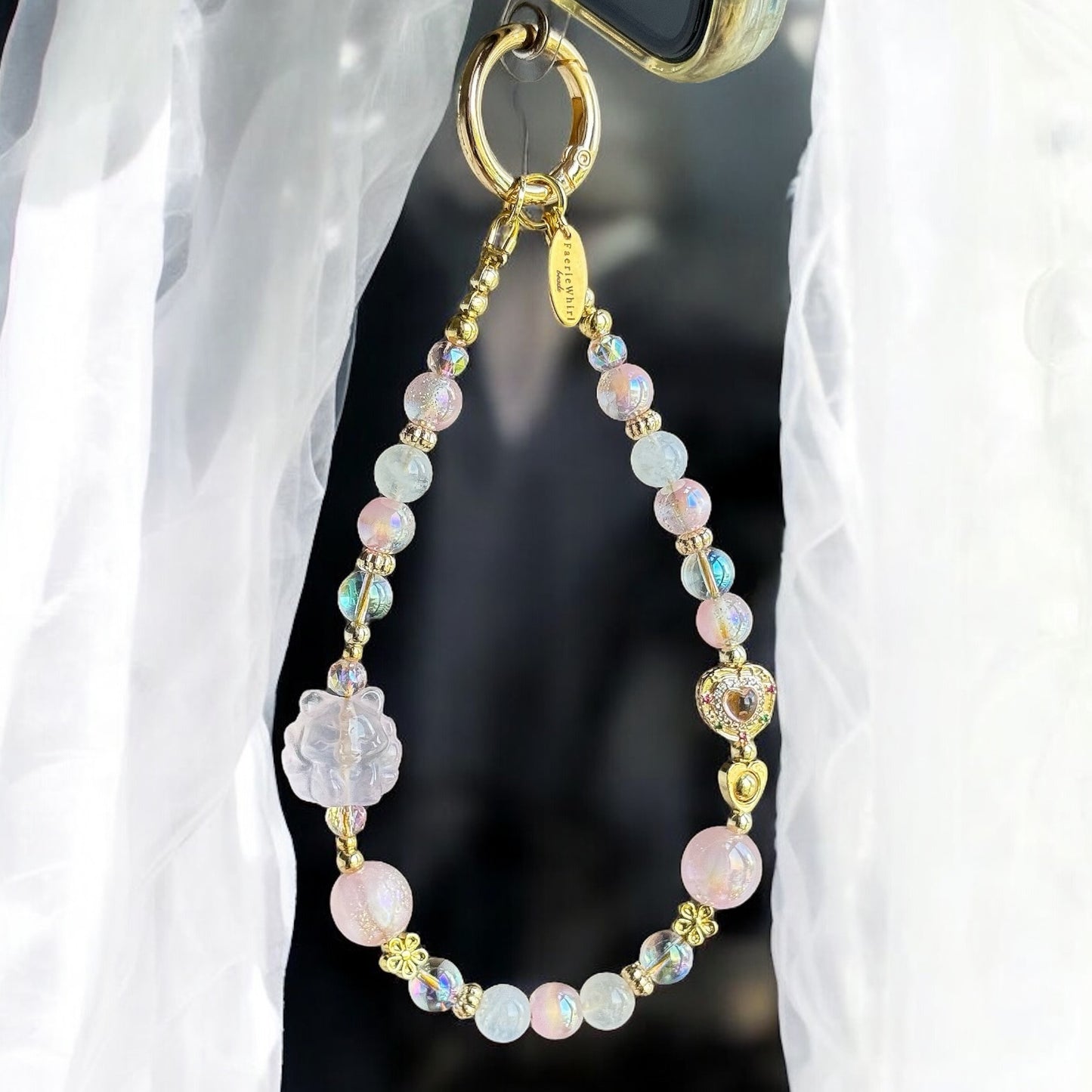 Nixi NTF 九尾狐 in Moonstone & Rose Quartz or Aquamarine