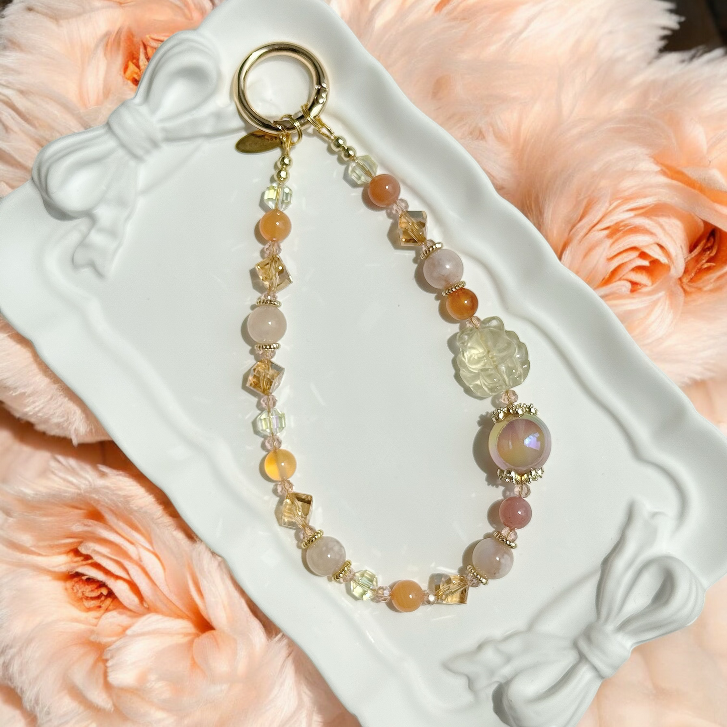 Foxy Bloom in Lemon Citrine & Flower Agate