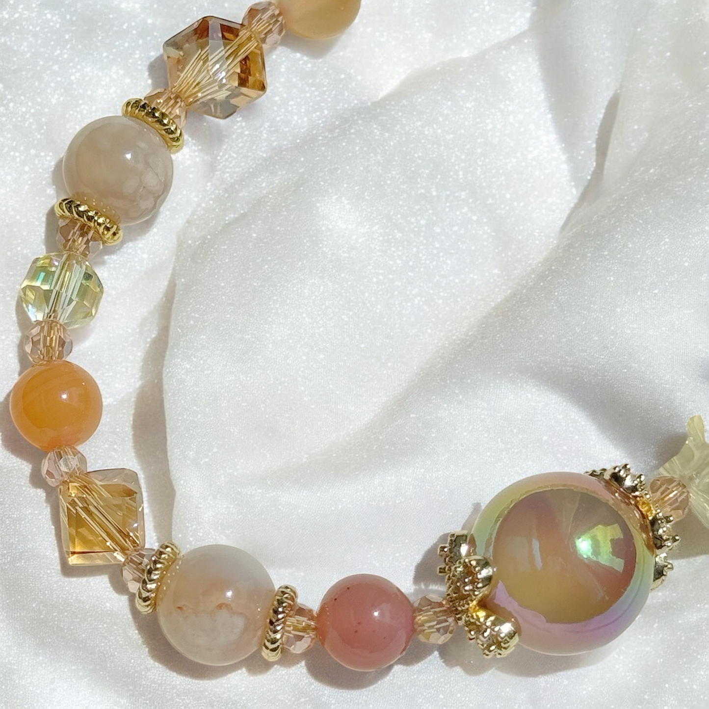Foxy Bloom in Lemon Citrine & Flower Agate