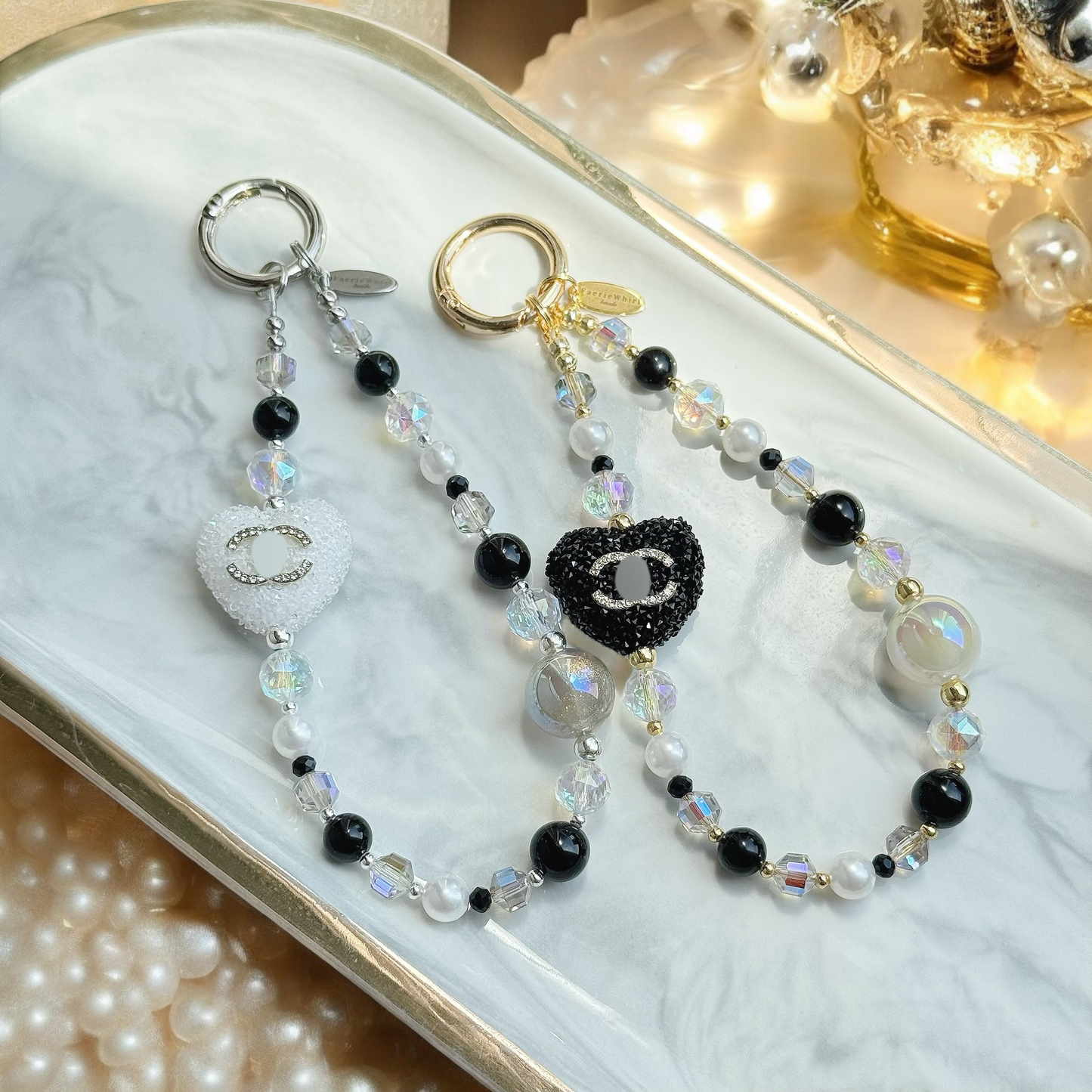 V2 Sugar Coco in Black Obsidian and Faux Pearl