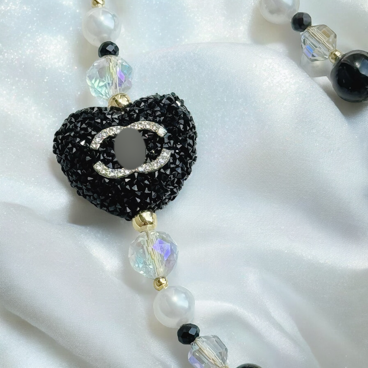 V2 Sugar Coco in Black Obsidian and Faux Pearl