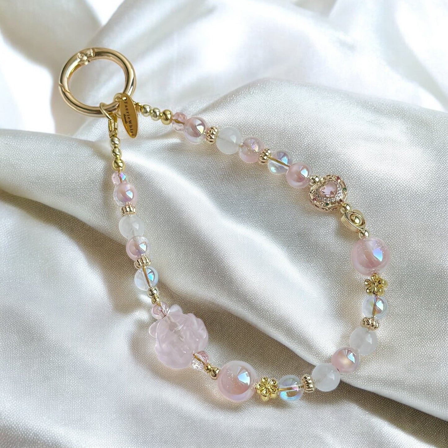 Nixi NTF 九尾狐 in Moonstone & Rose Quartz or Aquamarine