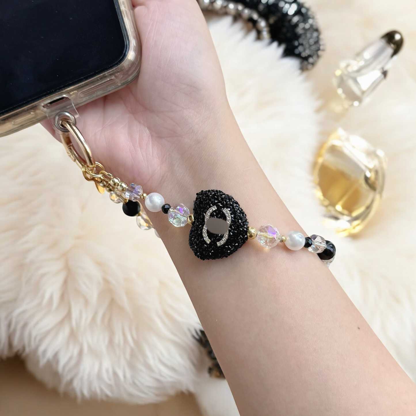 V2 Sugar Coco in Black Obsidian and Faux Pearl