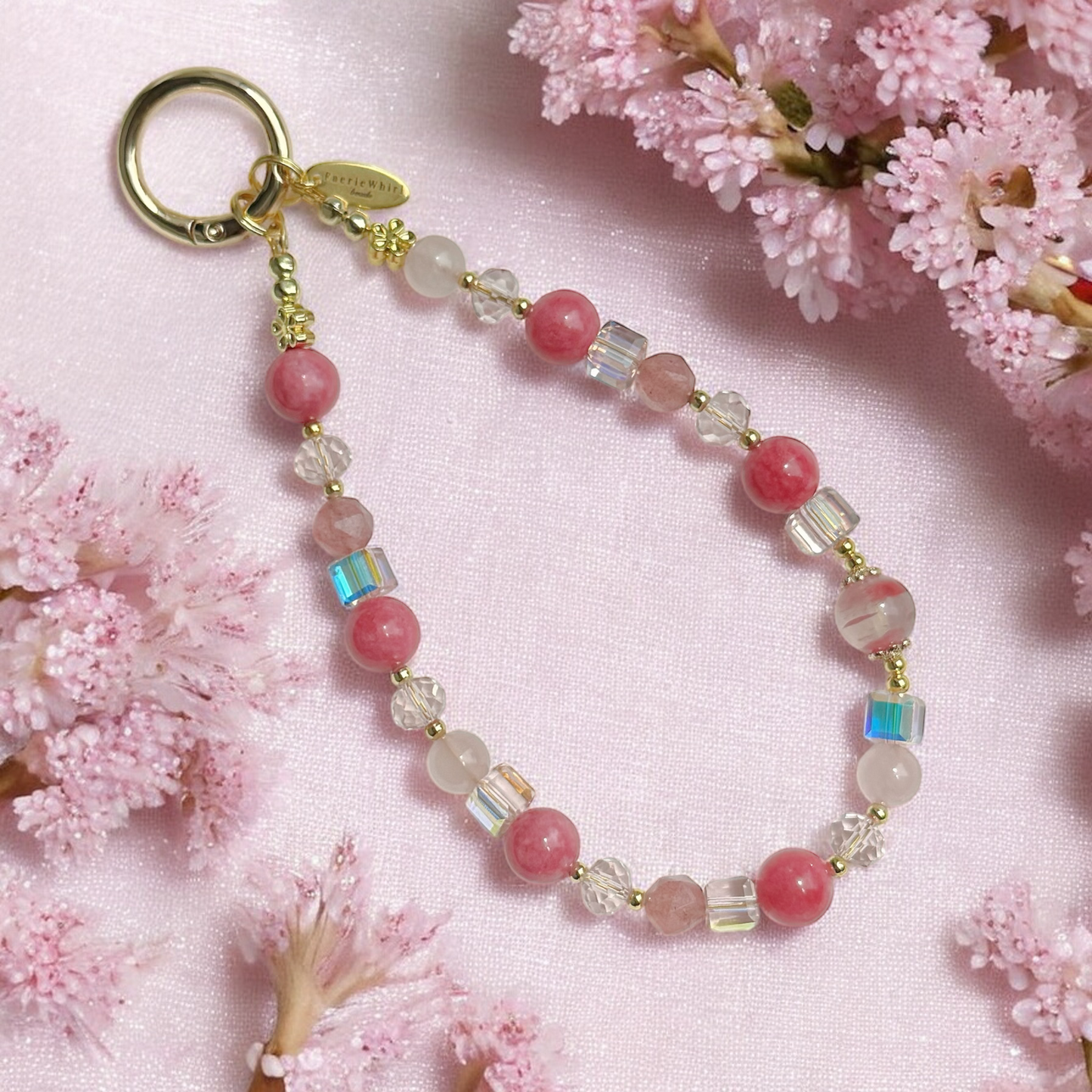 Sakura Harmony in Rhodonite, Sakura Rhodonite, Rose & Strawberry Quartz