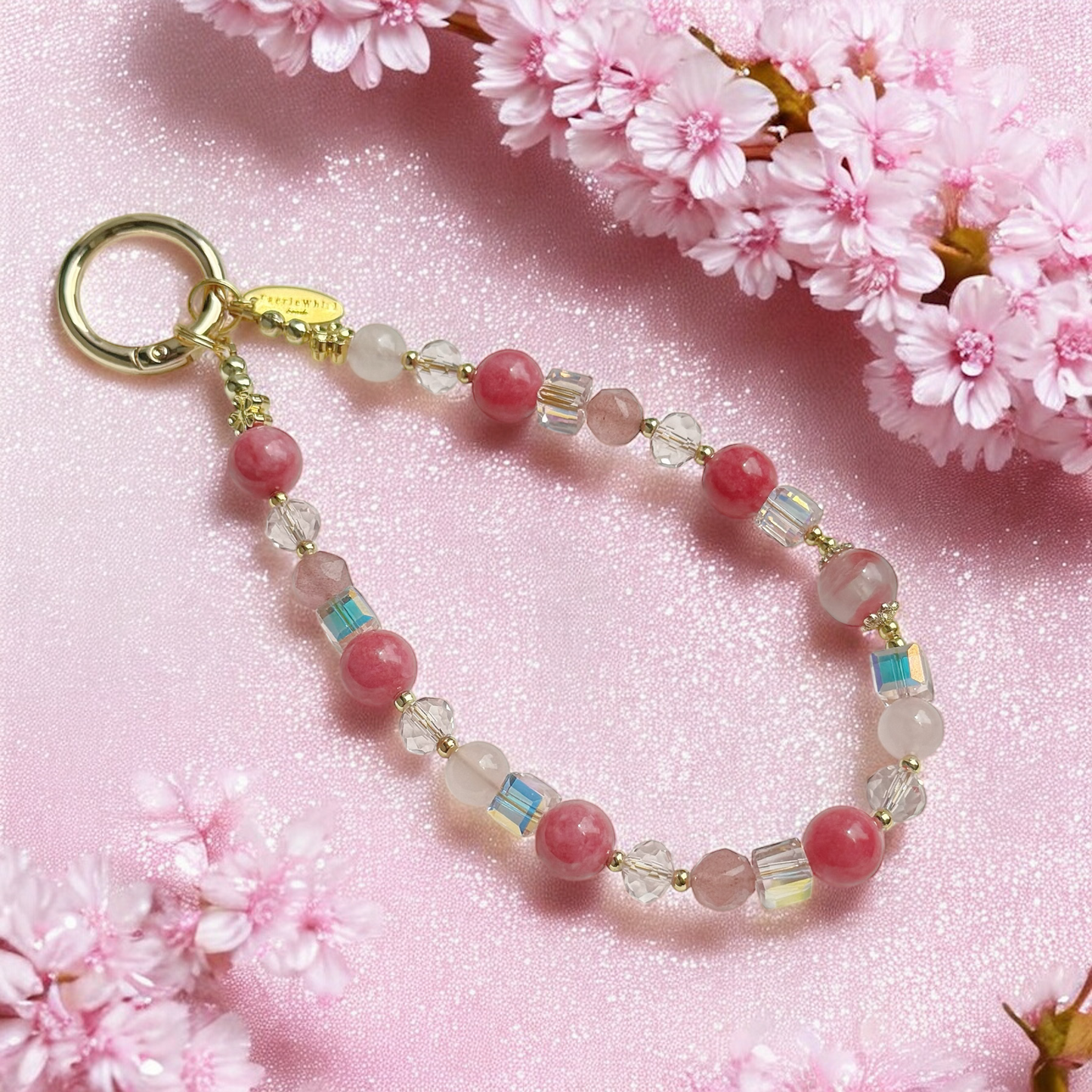 Sakura Harmony in Rhodonite, Sakura Rhodonite, Rose & Strawberry Quartz
