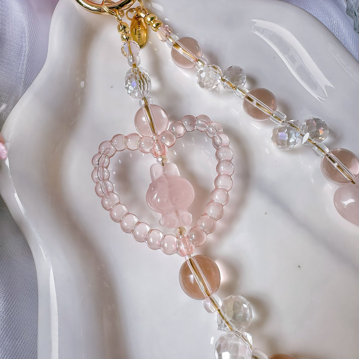 Melodic Love in Rose Quartz & Pink Clear Quartz