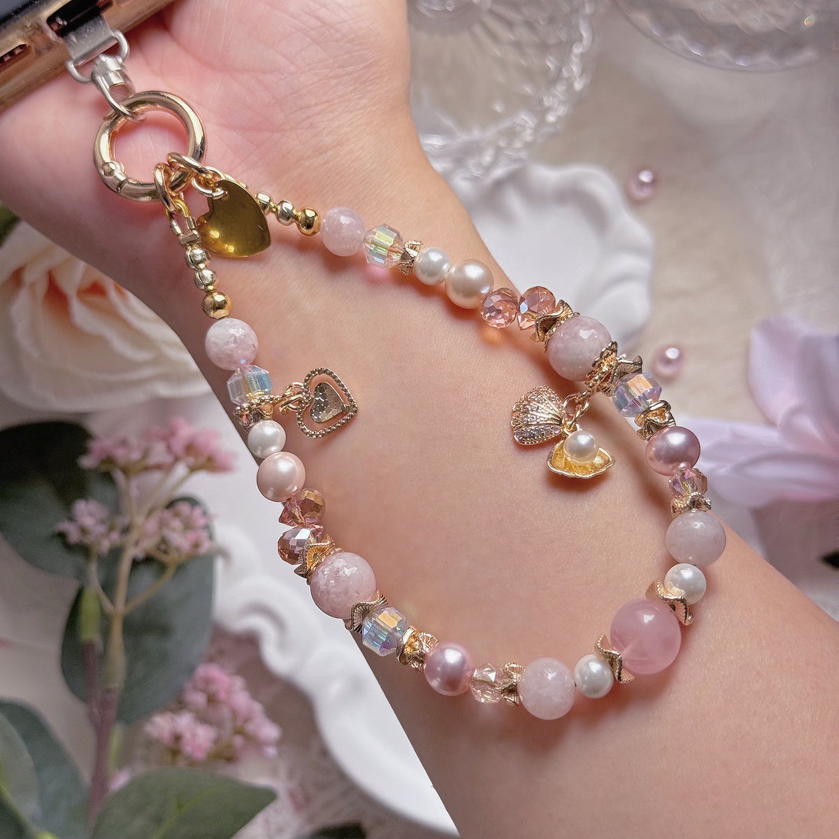 [Mini:13.5cm] PEARLYN in Pink Lepidolite & Rose Quartz