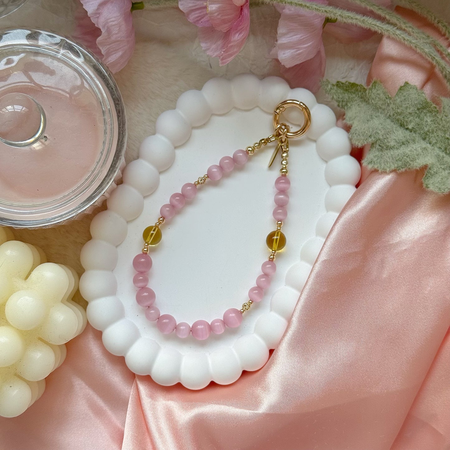 [Mini:13.5cm] Daisy in Pink Cat's Eye & Citrine