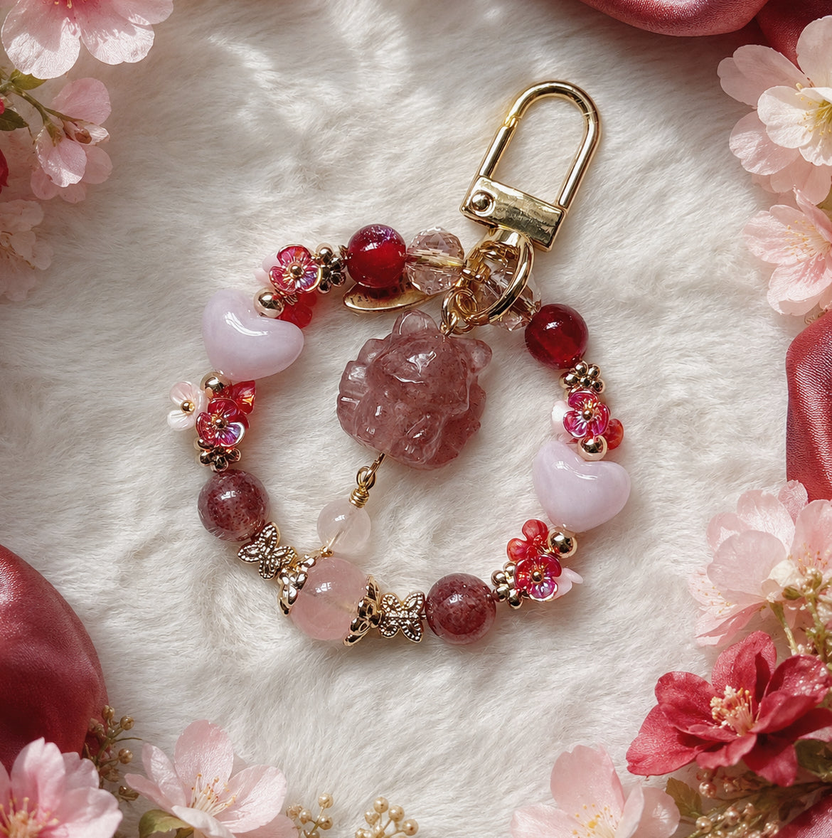 Whimsical Nine-tailed Fox in Multiple Crystals