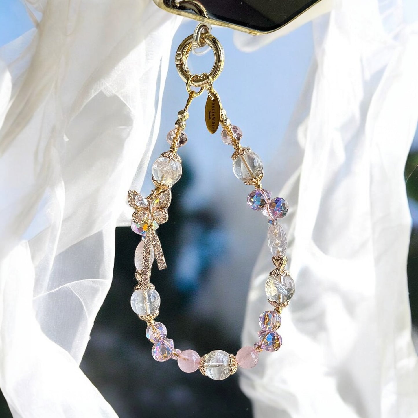 [Mini 13cm] Lira Grace in Pink Azeztulite & Rose Quartz