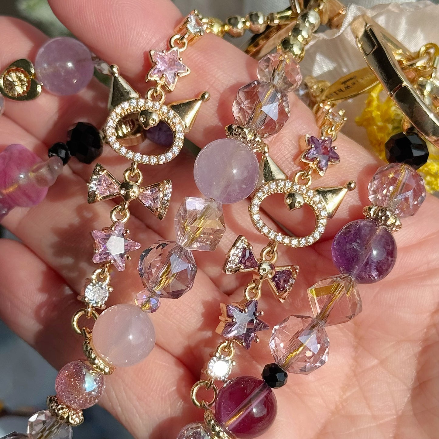 Purple Kuro in Amethyst, Rose Quartz, Kunzite & Fluorite