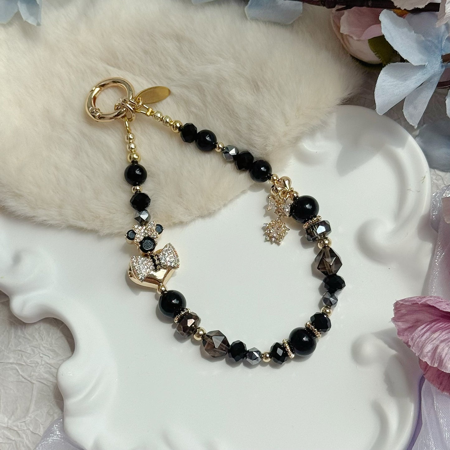[Mini: 13.5cm] Minnie Dark Beauty in Black Tourmaline, Hematite & Smoky Quartz