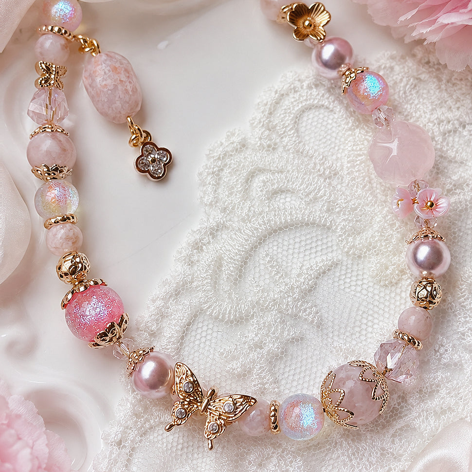 [Mini: 13.5cm] CELESTE in Pink Lepidolite, Flower Agate & Rose Quartz