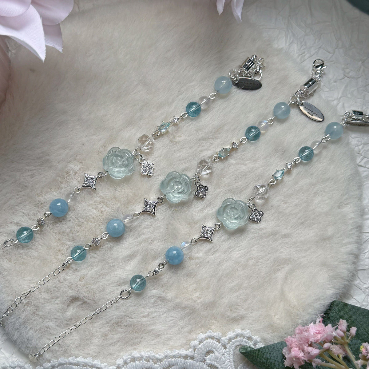 [WS: 13-18cm] BLUEBLOOM in Aquamarine, Blue Topaz & Clear Quartz