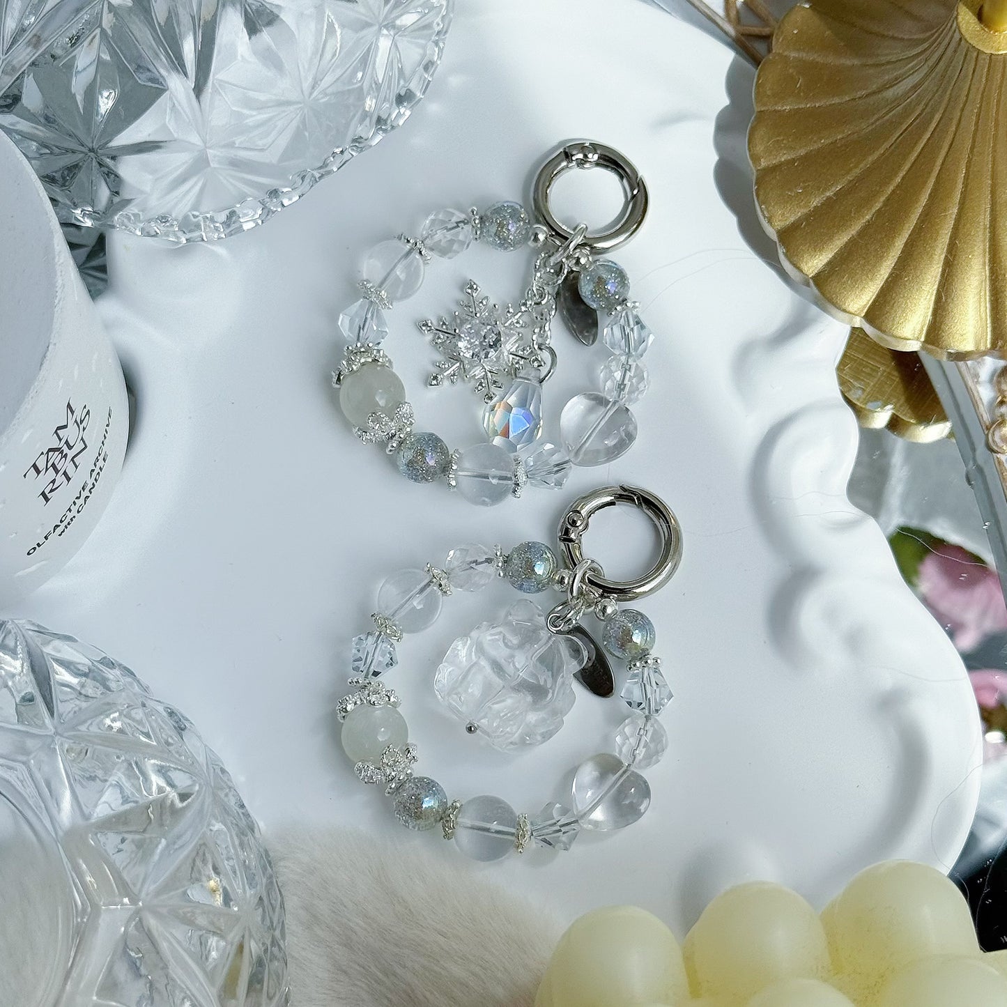 Glacier Glow in White Moonstone & Premium Clear Quartz