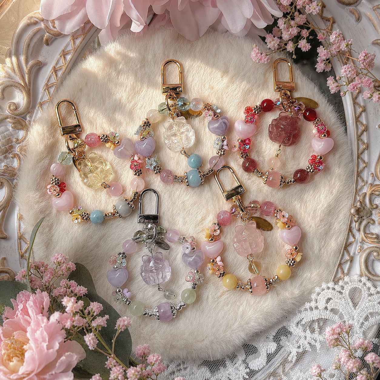 Whimsical Nine-tailed Fox in Multiple Crystals