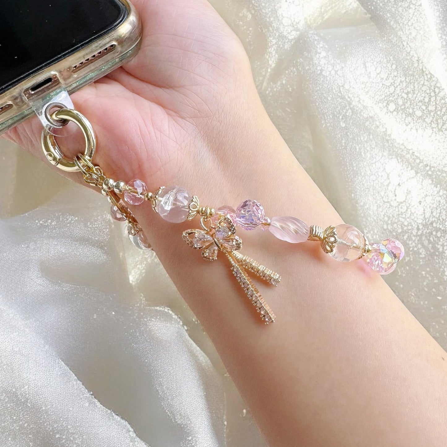 [Mini 13cm] Lira Grace in Pink Azeztulite & Rose Quartz