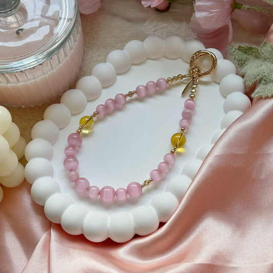 [Mini:13.5cm] Daisy in Pink Cat's Eye & Citrine