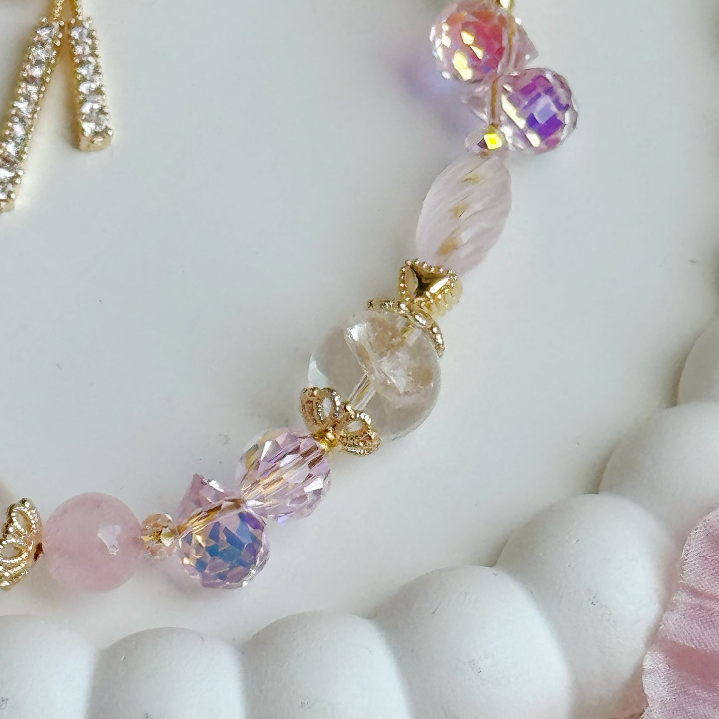 [Mini 13cm] Lira Grace in Pink Azeztulite & Rose Quartz