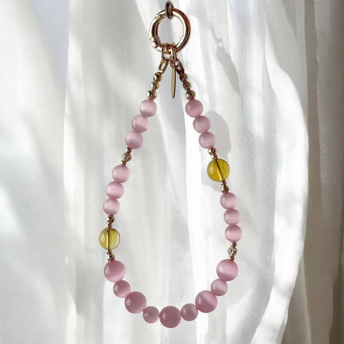 [Mini:13.5cm] Daisy in Pink Cat's Eye & Citrine