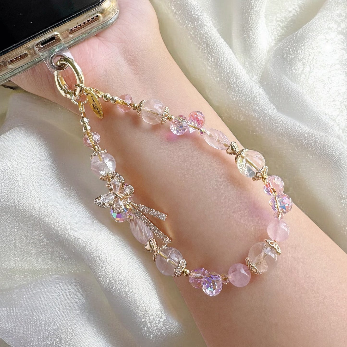 [Mini 13cm] Lira Grace in Pink Azeztulite & Rose Quartz
