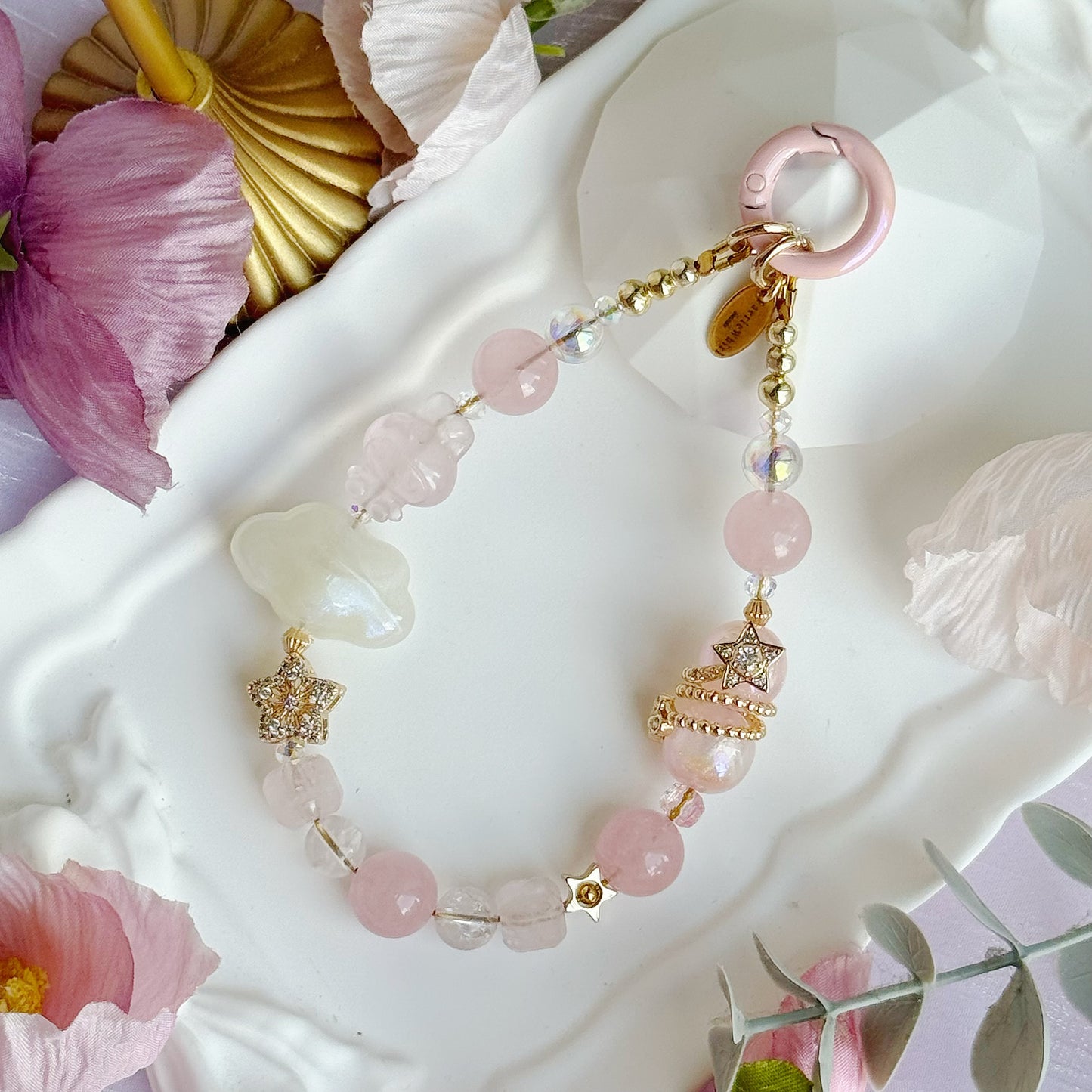 [Mini 13cm] Starry Melody in Rose Quartz & Pink Azeztulite