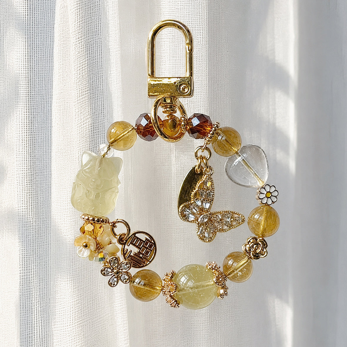 Princess Lyra NTF in Citrine, Golden Rutile Quartz & Clear Quartz