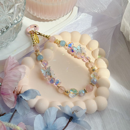 [Mini: 13cm] SOFT BLOOM in Aquamarine & Rose Quartz