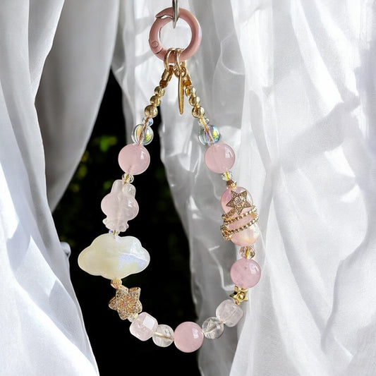 [Mini 13cm] Starry Melody in Rose Quartz & Pink Azeztulite