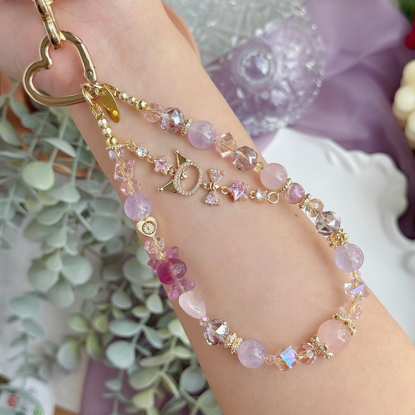 Purple Kuro in Amethyst, Rose Quartz, Kunzite & Fluorite