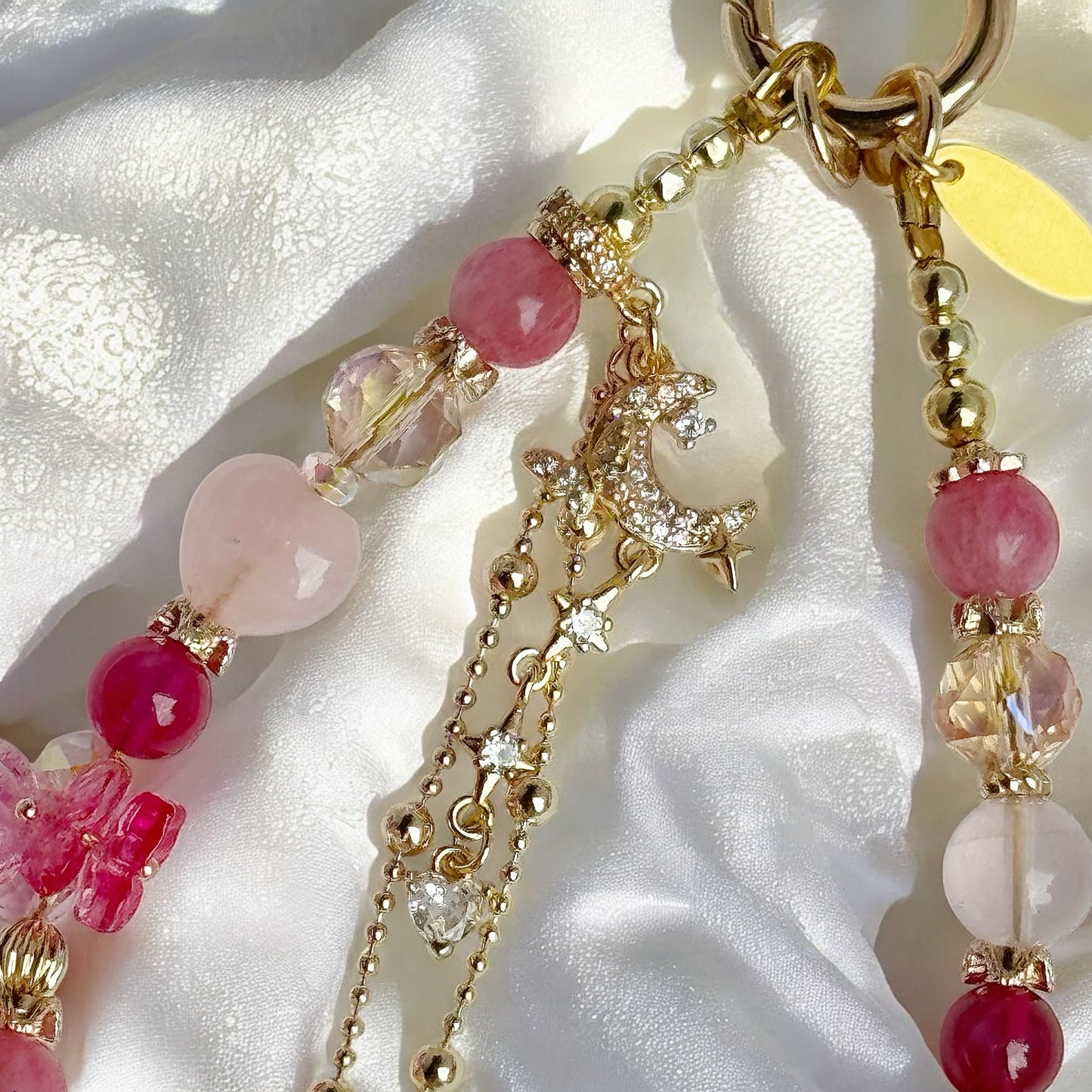 [Mini: 13cm] Red Starlet in Star Ruby, Flower Agate, Rhodonite & Rose Quartz