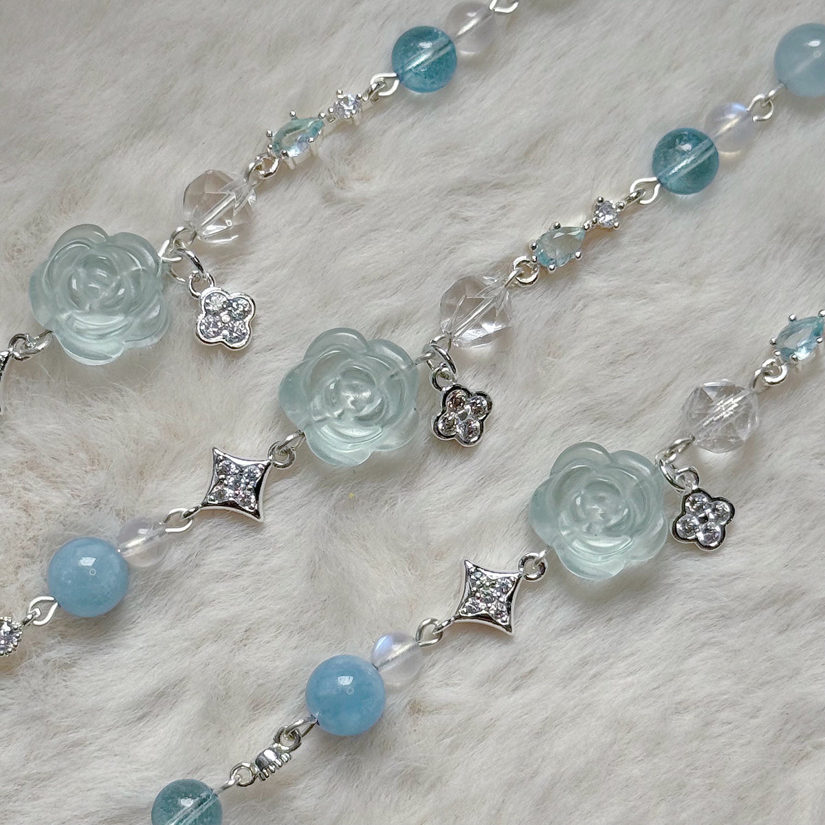 [WS: 13-18cm] BLUEBLOOM in Aquamarine, Blue Topaz & Clear Quartz