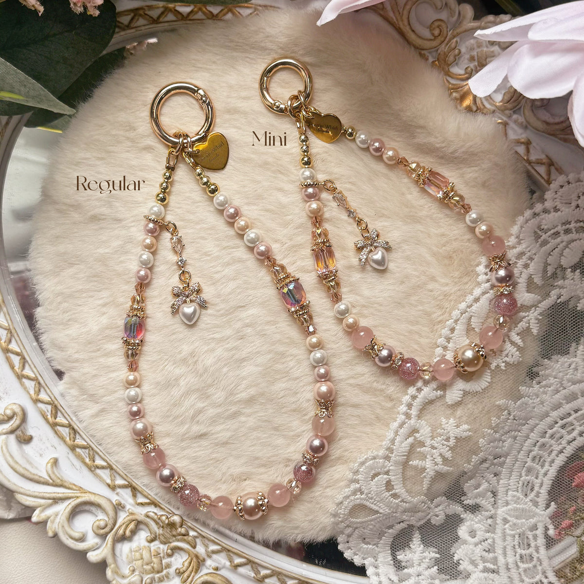 PINK MADELEINE in Rose Quartz & Mixed Faux Pearls