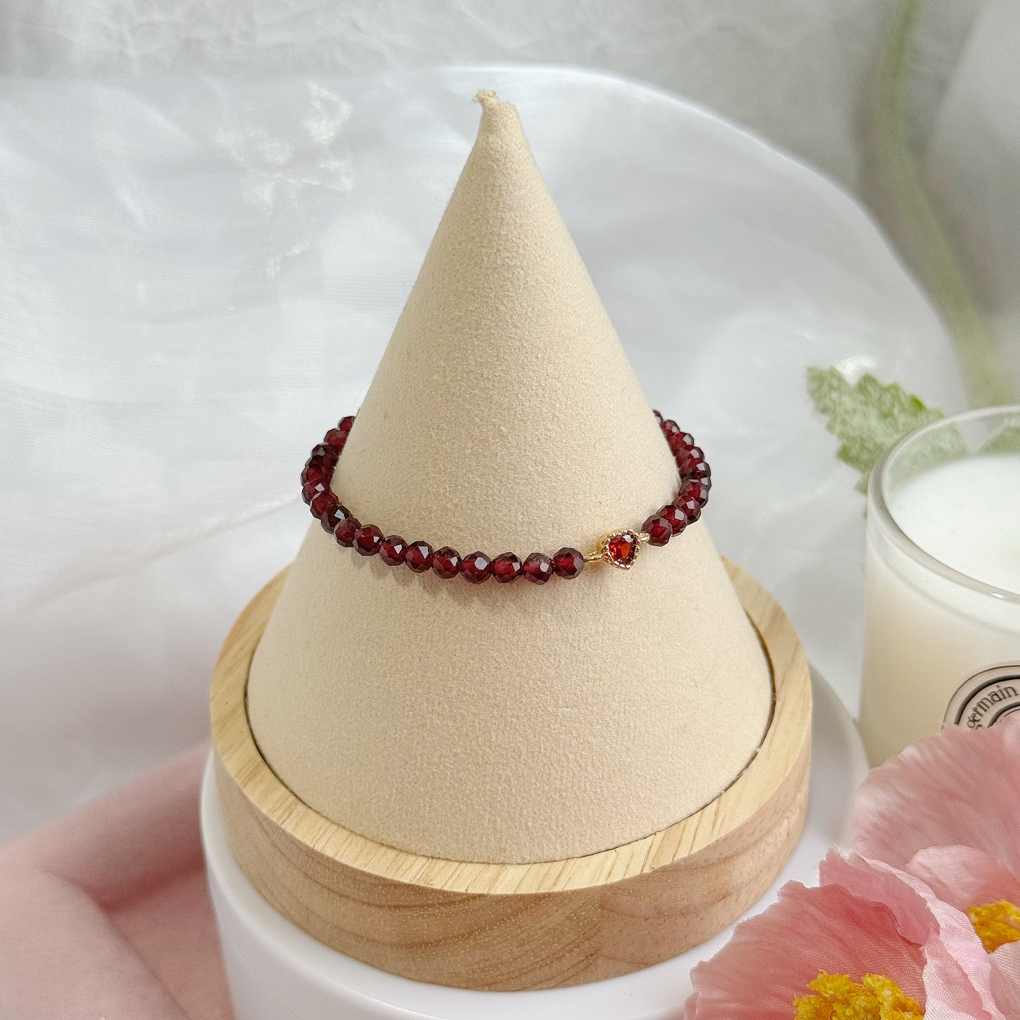 CHARLOTTE in Faceted Garnet [WS: 13-17CM]