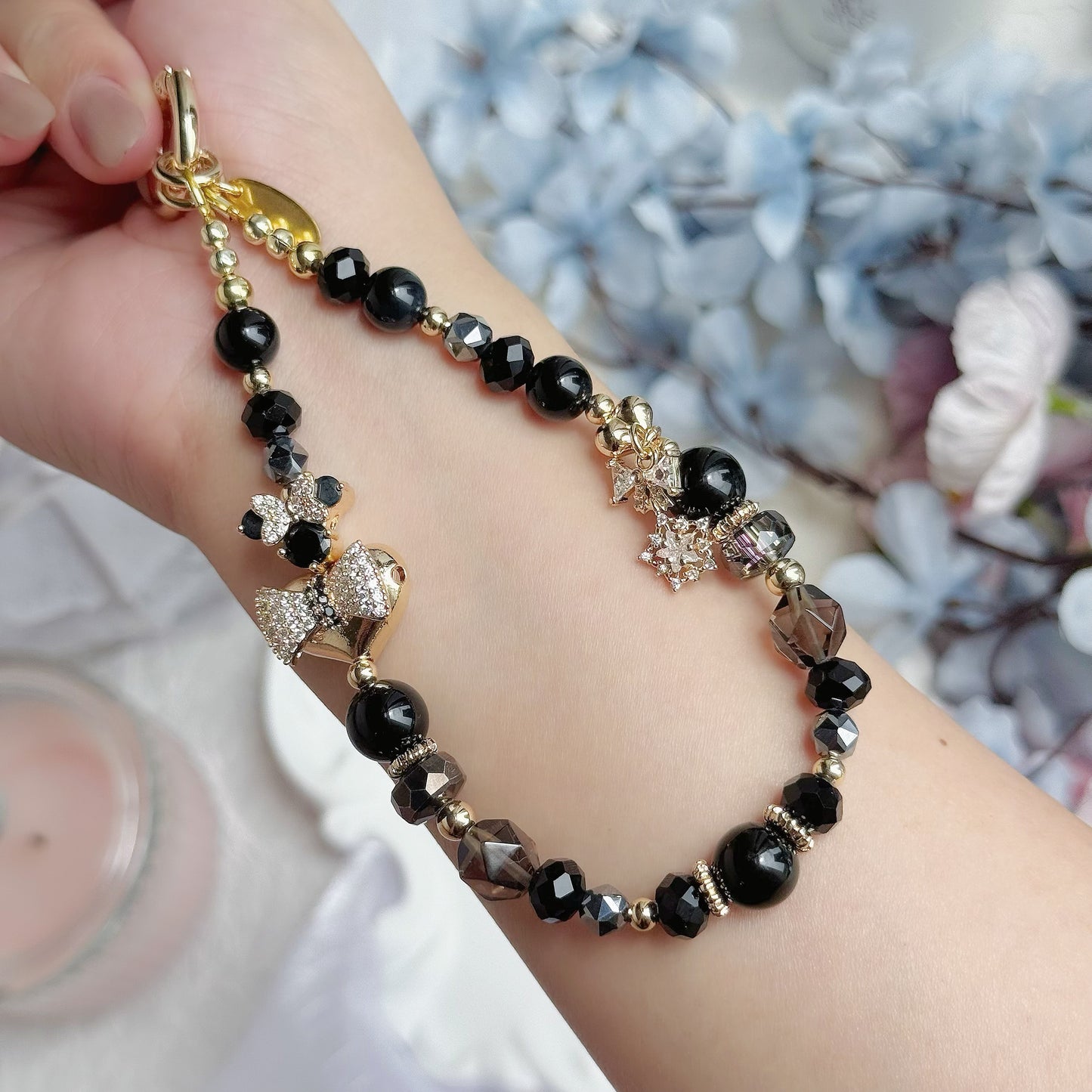 [Mini: 13.5cm] Minnie Dark Beauty in Black Tourmaline, Hematite & Smoky Quartz