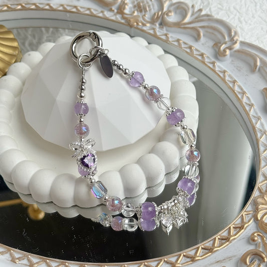 [Mini: 13cm] Wisteria in Lavender Amethyst & Clear Quartz