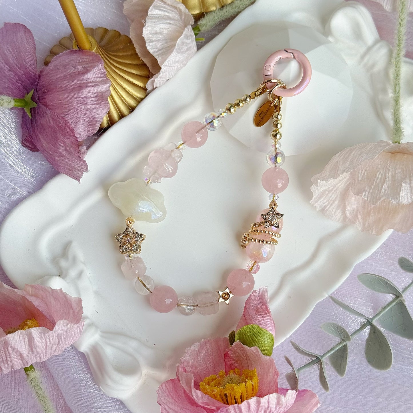 [Mini 13cm] Starry Melody in Rose Quartz & Pink Azeztulite