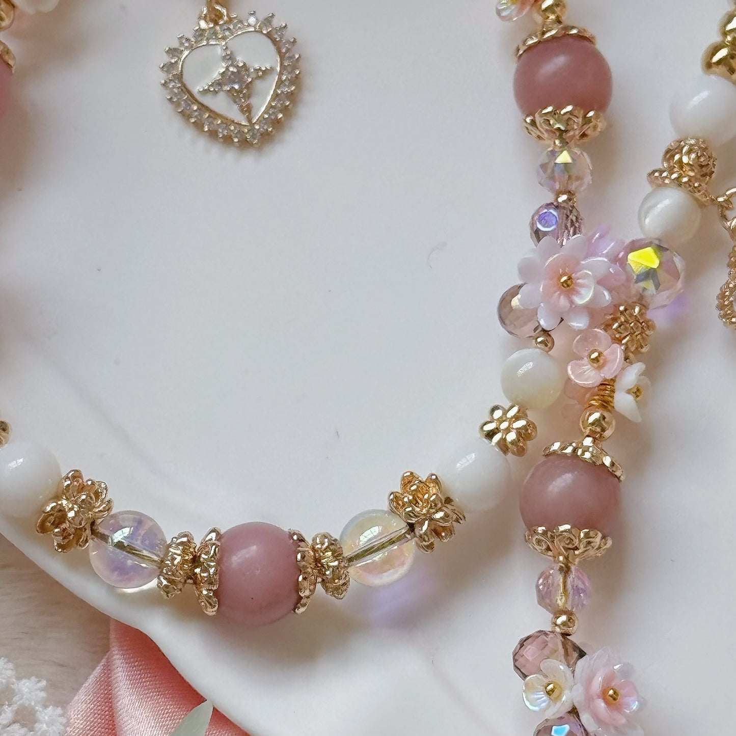 [Mini:14cm] Sakura Dream in Pink Opal & White Mother of Pearl