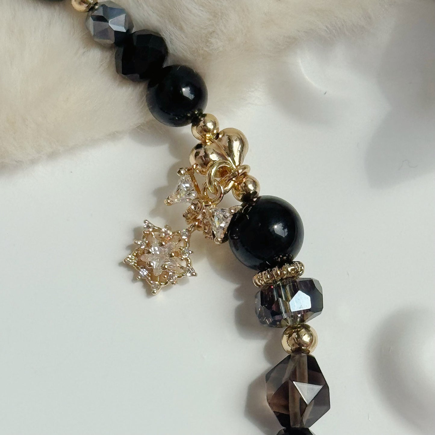 [Mini: 13.5cm] Minnie Dark Beauty in Black Tourmaline, Hematite & Smoky Quartz