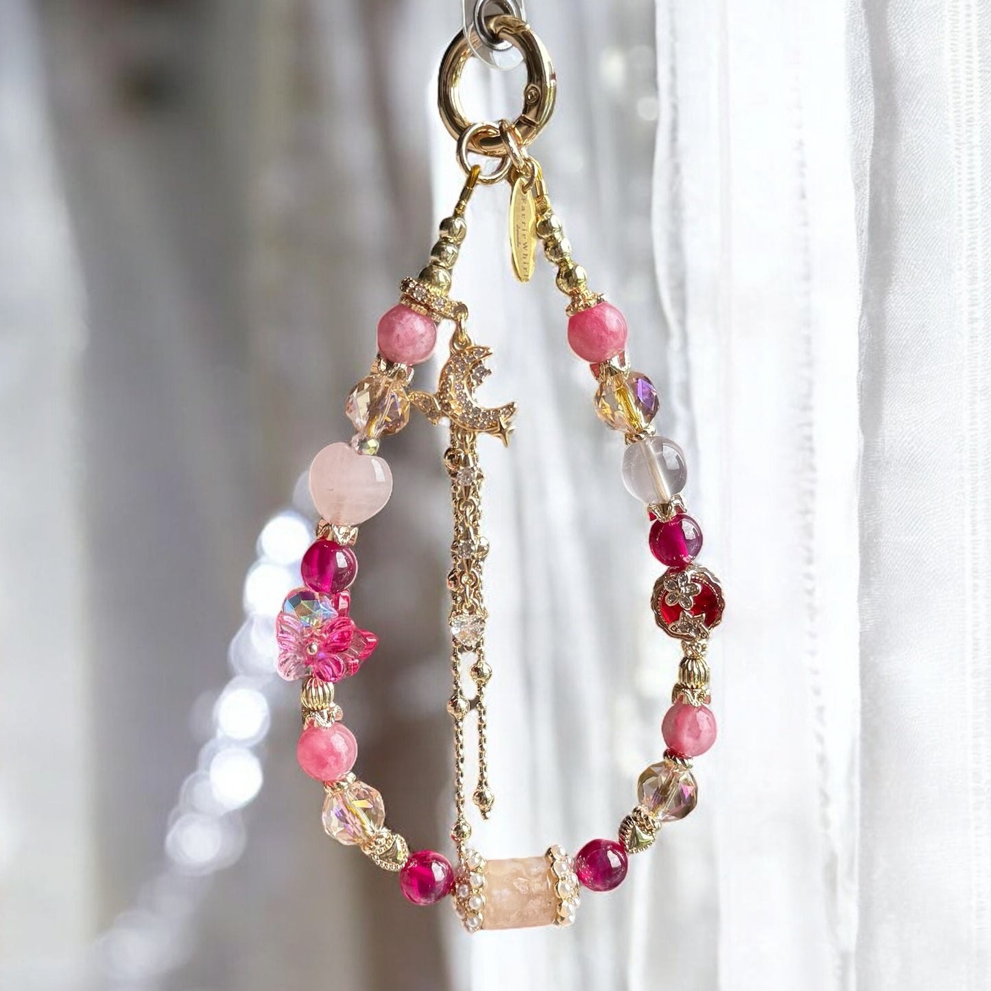 [Mini: 13cm] Red Starlet in Star Ruby, Flower Agate, Rhodonite & Rose Quartz