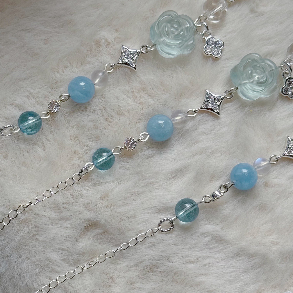 [WS: 13-18cm] BLUEBLOOM in Aquamarine, Blue Topaz & Clear Quartz