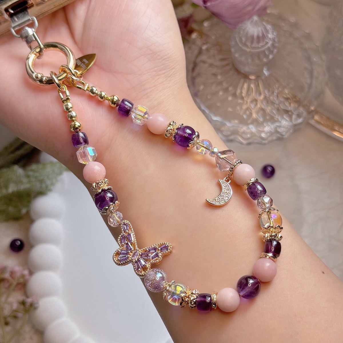 [Mini: 13cm] AVELISSE in Uruguay Amethyst & Pink Opal