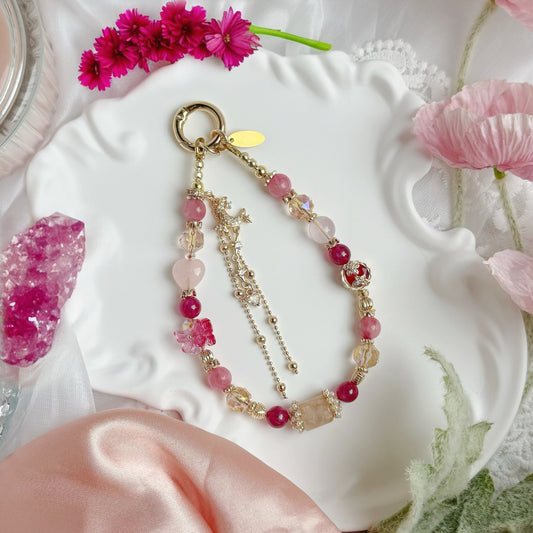 [Mini: 13cm] Red Starlet in Star Ruby, Flower Agate, Rhodonite & Rose Quartz