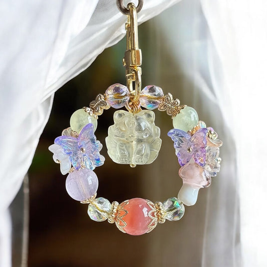 Foxy Oasis in Lemon Citrine, Yan Yuan Agate, Lavender Amethyst & Prehnite