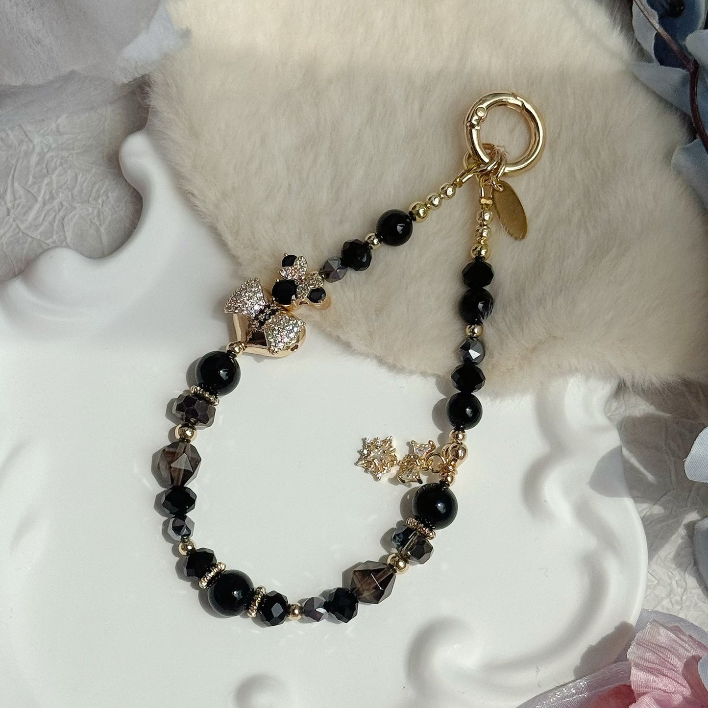 [Mini: 13.5cm] Minnie Dark Beauty in Black Tourmaline, Hematite & Smoky Quartz