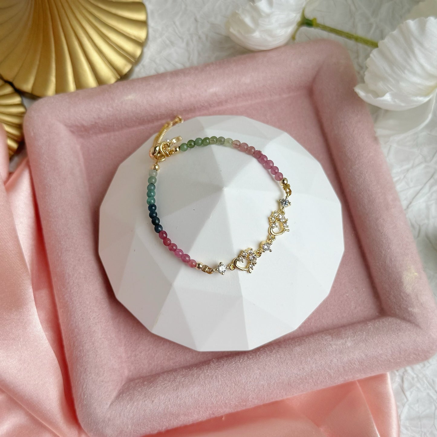 ELENOR Pushpull in Rainbow Tourmaline [WS: 14-17CM]