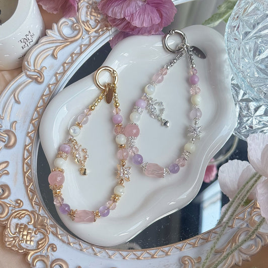 [Mini: 12.5cm] ELYSIA in Rose Quartz, Kunzite, Lavender Amethyst & White Trochus