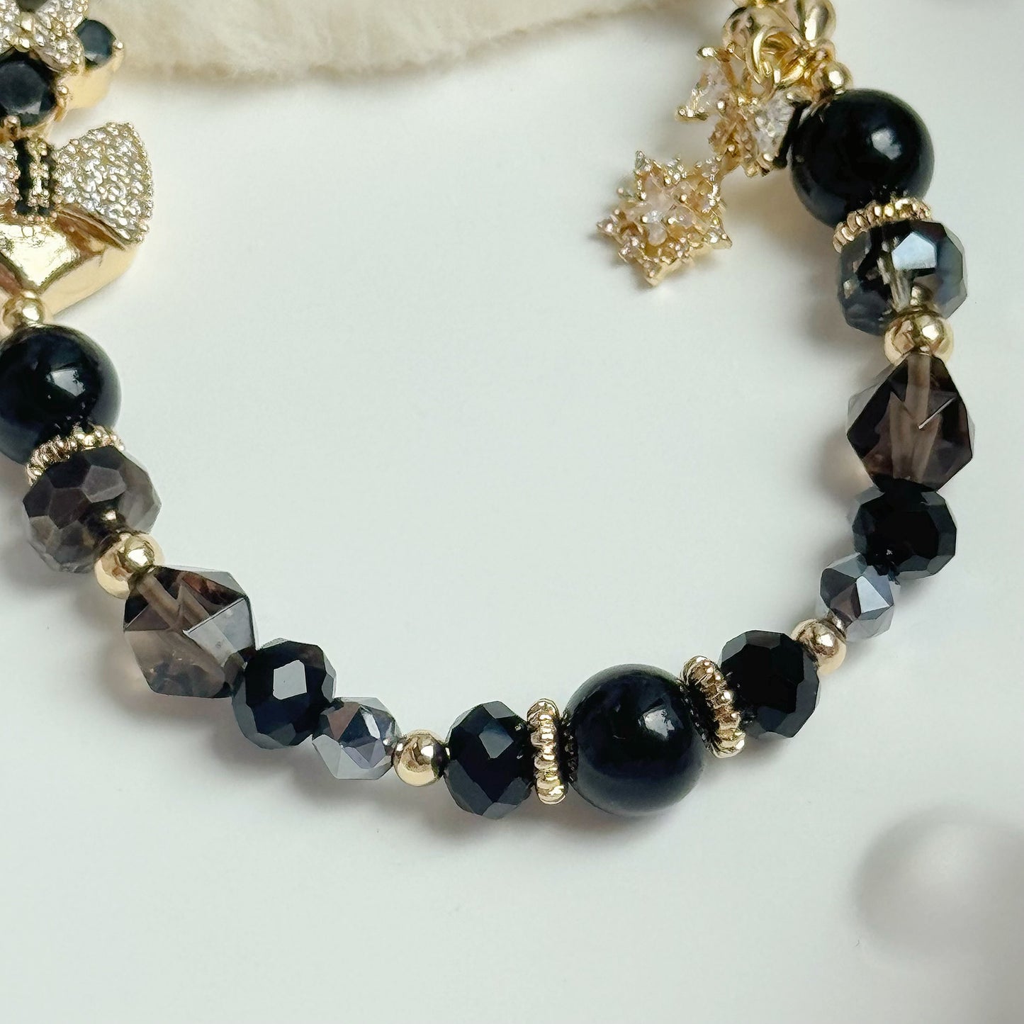 [Mini: 13.5cm] Minnie Dark Beauty in Black Tourmaline, Hematite & Smoky Quartz