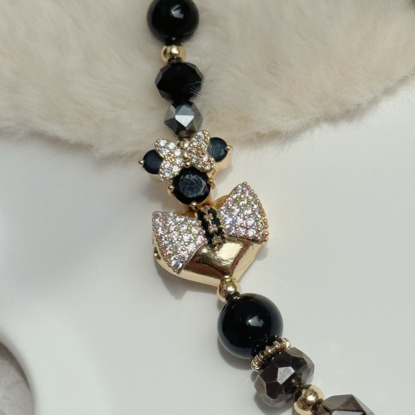 [Mini: 13.5cm] Minnie Dark Beauty in Black Tourmaline, Hematite & Smoky Quartz